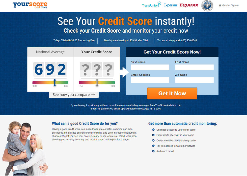 YourScoreandMore Credit Report