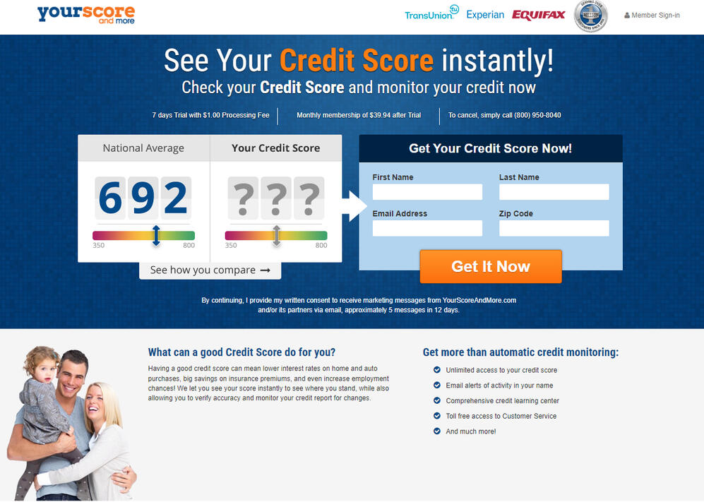 YourScoreandMore Credit Report